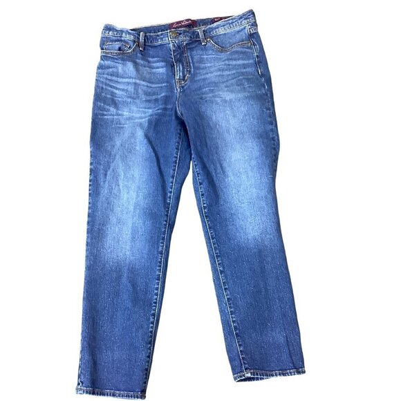 Gloria Vanderbilt Boyfriend Blue Jeans Sz 12 (36 x27.5)  #314D - Picture 1 of 8